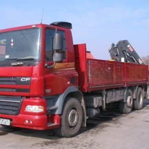 foto 6x2 DAF 6.5m mit kran +18t Panav